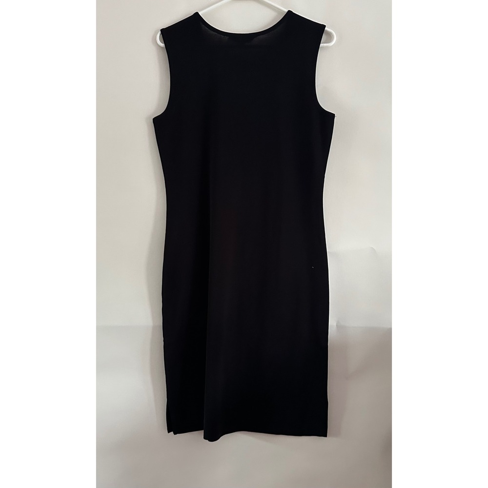 Misook Black Sleeveless Knit Dress Scoop Neck Wrinkle Free Womens S - Picture 3 of 8